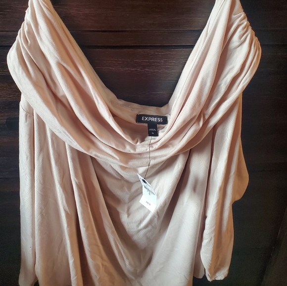 Express size XL, cream color, off the shoulder, dolman sleeve - Picture 4 of 4
